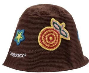 Casablanca Brown Crochet Hat Weaves Colorful Artistry into Summer Style